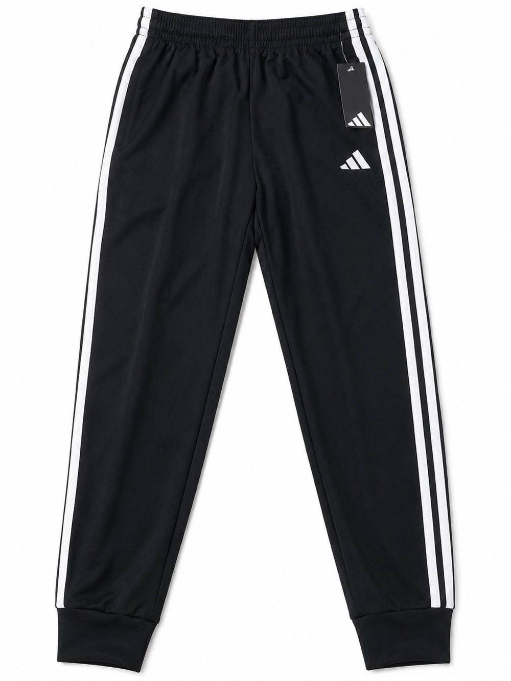 NWT Adidas Black Joggers Three-Stripe Track Pants slim fit size large women’s